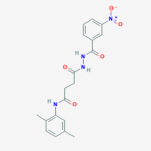 N-(2,5-dimethylphenyl)-4-(2-{3-nitrobenzoyl}hydrazino)-4-oxobutanamide