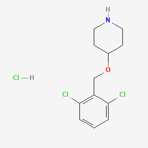 molecular formula C12H16Cl3NO B3229747 4-(2,6-Dichloro-benzyloxy)-piperidine hydrochloride CAS No. 1289386-90-8