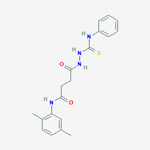 molecular formula C19H22N4O2S B322975 4-[2-(anilinocarbothioyl)hydrazino]-N-(2,5-dimethylphenyl)-4-oxobutanamide 