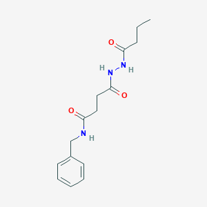 molecular formula C15H21N3O3 B322978 N-benzyl-4-(2-butyrylhydrazino)-4-oxobutanamide 
