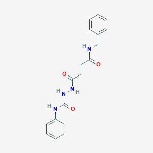 molecular formula C18H20N4O3 B322981 2-[4-(benzylamino)-4-oxobutanoyl]-N-phenylhydrazinecarboxamide 