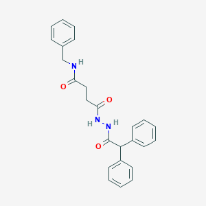 molecular formula C25H25N3O3 B322982 N-benzyl-4-[2-(diphenylacetyl)hydrazino]-4-oxobutanamide 