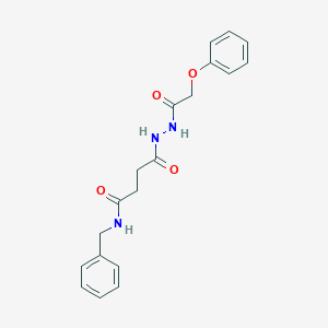 molecular formula C19H21N3O4 B322983 N-benzyl-4-oxo-4-[2-(phenoxyacetyl)hydrazino]butanamide 