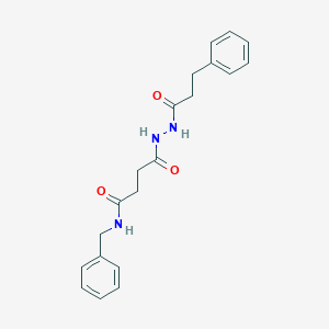 molecular formula C20H23N3O3 B322984 N-benzyl-4-oxo-4-[2-(3-phenylpropanoyl)hydrazino]butanamide 