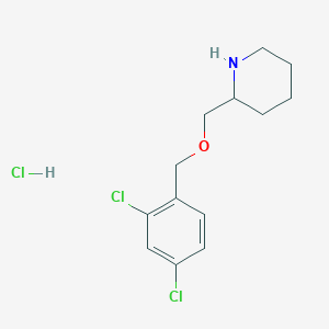 B3229861 2-(2,4-Dichloro-benzyloxymethyl)-piperidine hydrochloride CAS No. 1289388-26-6