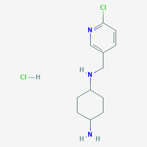 molecular formula C12H19Cl2N3 B3229887 N1-((6-Chloropyridin-3-yl)methyl)cyclohexane-1,4-diamine hydrochloride CAS No. 1289388-47-1