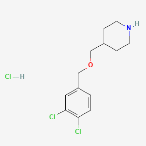B3229898 4-(3,4-Dichloro-benzyloxymethyl)-piperidine hydrochloride CAS No. 1289388-66-4
