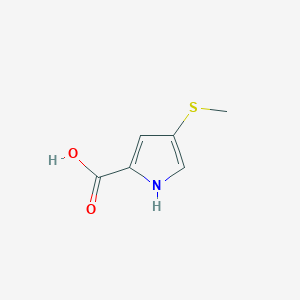 molecular formula C6H7NO2S B3229922 1H-Pyrrole-2-carboxylic acid, 4-(methylthio)- CAS No. 128941-35-5