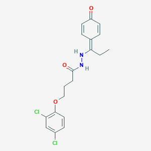 molecular formula C19H20Cl2N2O3 B322994 4-(2,4-dichlorophenoxy)-N'-[1-(4-oxocyclohexa-2,5-dien-1-ylidene)propyl]butanehydrazide 
