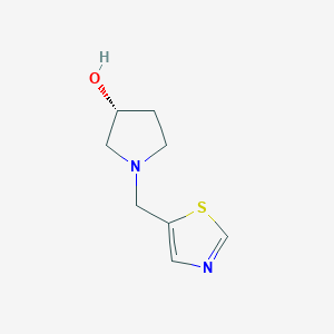 molecular formula C8H12N2OS B3229948 (R)-1-Thiazol-5-ylmethyl-pyrrolidin-3-ol CAS No. 1289584-98-0
