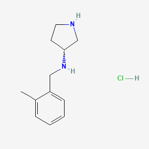 molecular formula C12H19ClN2 B3229969 (R)-N-(2-Methylbenzyl)pyrrolidin-3-amine hydrochloride CAS No. 1289585-17-6