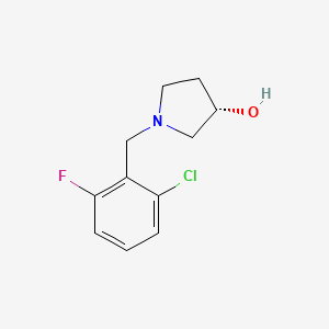 molecular formula C11H13ClFNO B3229975 (S)-1-(2-Chloro-6-fluoro-benzyl)-pyrrolidin-3-ol CAS No. 1289585-19-8