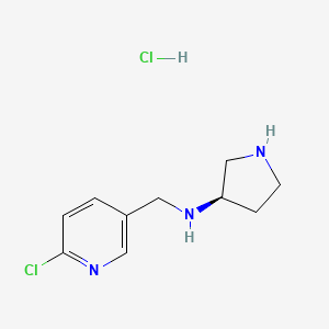 molecular formula C10H15Cl2N3 B3229986 (6-Chloro-pyridin-3-ylmethyl)-(R)-pyrrolidin-3-yl-amine hydrochloride CAS No. 1289585-24-5