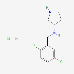 molecular formula C11H15Cl3N2 B3229997 (2,5-Dichloro-benzyl)-(S)-pyrrolidin-3-yl-amine hydrochloride CAS No. 1289585-29-0