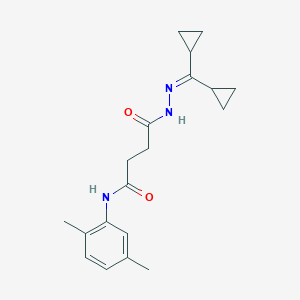 molecular formula C19H25N3O2 B323000 4-[2-(dicyclopropylmethylene)hydrazino]-N-(2,5-dimethylphenyl)-4-oxobutanamide 