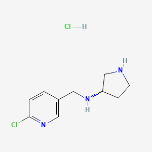molecular formula C10H15Cl2N3 B3230012 (6-Chloro-pyridin-3-ylmethyl)-(S)-pyrrolidin-3-yl-amine hydrochloride CAS No. 1289585-37-0