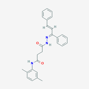 molecular formula C27H27N3O2 B323002 N-(2,5-dimethylphenyl)-4-[2-(1,3-diphenylprop-2-enylidene)hydrazino]-4-oxobutanamide 