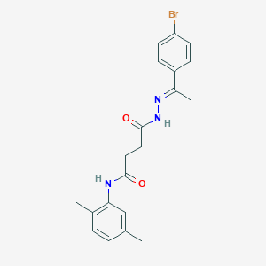 molecular formula C20H22BrN3O2 B323003 4-{2-[1-(4-bromophenyl)ethylidene]hydrazino}-N-(2,5-dimethylphenyl)-4-oxobutanamide 