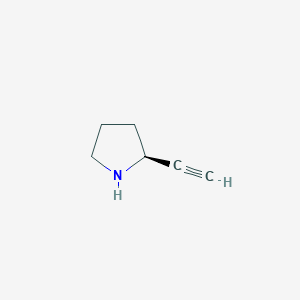 molecular formula C6H9N B3230055 (2S)-2-ethynyl-pyrrolidine CAS No. 128959-91-1