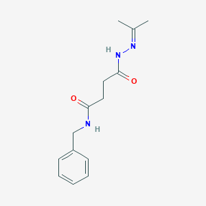 molecular formula C14H19N3O2 B323006 N-benzyl-4-[2-(1-methylethylidene)hydrazino]-4-oxobutanamide 