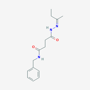 molecular formula C15H21N3O2 B323007 N-benzyl-4-[2-(1-methylpropylidene)hydrazino]-4-oxobutanamide 