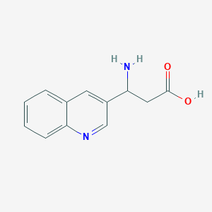 molecular formula C12H12N2O2 B3230080 3-氨基-3-(喹啉-3-基)-丙酸 CAS No. 129042-67-7