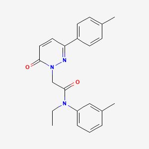 molecular formula C22H23N3O2 B3230102 N-ethyl-N-(3-methylphenyl)-2-[3-(4-methylphenyl)-6-oxopyridazin-1(6H)-yl]acetamide CAS No. 1291838-87-3