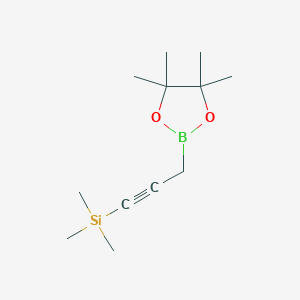 molecular formula C12H23BO2Si B3230133 Trimethyl(3-(4,4,5,5-tetramethyl-1,3,2-dioxaborolan-2-YL)prop-1-YN-1-YL)silane CAS No. 129217-85-2