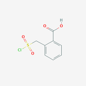 molecular formula C8H7ClO4S B3230141 Benzoic acid, 2-[(chlorosulfonyl)methyl]- CAS No. 1292209-81-4