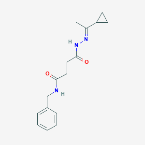 molecular formula C16H21N3O2 B323016 N-benzyl-4-[2-(1-cyclopropylethylidene)hydrazino]-4-oxobutanamide 