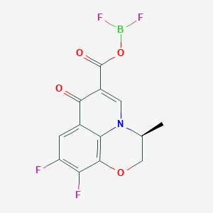 (S)-6-(((difluoroboryl)oxy)carbonyl)-9,10-difluoro-3-methyl-2H-[1,4]oxazino[2,3,4-ij]quinolin-7(3H)-one