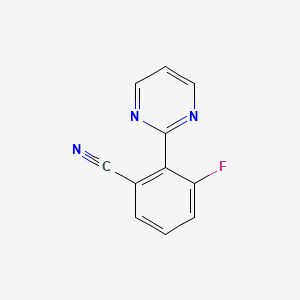 3-Fluoro-2-(pyrimidin-2-yl)benzonitrile