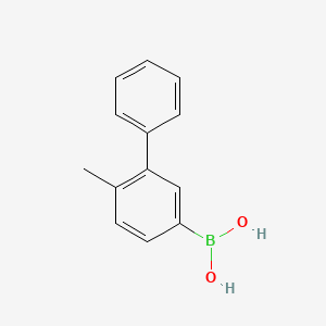 molecular formula C13H13BO2 B3230187 4-Methyl-3-phenylbenzenboronic acid CAS No. 1293362-78-3