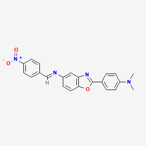 [2-(4-Dimethylamino-phenyl)-benzooxazol-5-yl]-(4-nitro-benzylidene)-amine