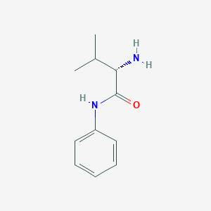 molecular formula C11H16N2O B3230213 (S)-2-amino-3-methyl-N-phenylbutanamide CAS No. 129473-55-8