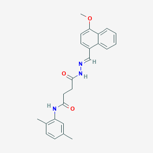 molecular formula C24H25N3O3 B323022 N-(2,5-dimethylphenyl)-4-{2-[(4-methoxy-1-naphthyl)methylene]hydrazino}-4-oxobutanamide 
