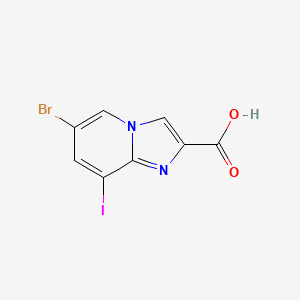 molecular formula C8H4BrIN2O2 B3230240 6-Bromo-8-iodoimidazo[1,2-a]pyridine-2-carboxylic acid CAS No. 1296223-96-5