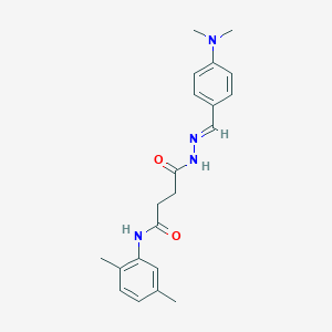 molecular formula C21H26N4O2 B323026 4-{2-[4-(dimethylamino)benzylidene]hydrazino}-N-(2,5-dimethylphenyl)-4-oxobutanamide 