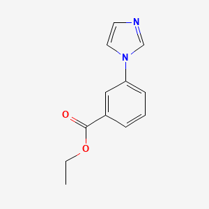 molecular formula C12H12N2O2 B3230264 Ethyl 3-(1H-imidazol-1-yl)benzoate CAS No. 129746-46-9