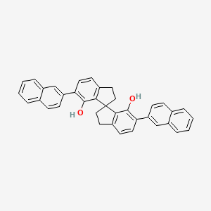 molecular formula C37H28O2 B3230265 5,5'-Dinaphthalen-2-yl-3,3'-spirobi[1,2-dihydroindene]-4,4'-diol CAS No. 1297613-70-7