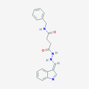 molecular formula C20H20N4O2 B323027 N-benzyl-4-[2-[(E)-indol-3-ylidenemethyl]hydrazinyl]-4-oxobutanamide 