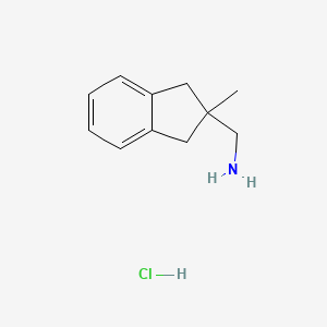 molecular formula C11H16ClN B3230274 (2-methyl-2,3-dihydro-1H-inden-2-yl)methanamine hydrochloride CAS No. 129766-97-8