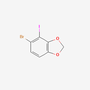 molecular formula C7H4BrIO2 B3230317 5-Bromo-4-iodo-1,3-benzodioxole CAS No. 1300118-10-8