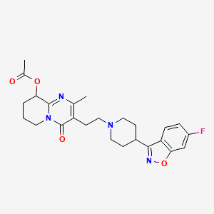 molecular formula C25H29FN4O4 B3230324 乙酰帕利哌酮 CAS No. 130049-87-5