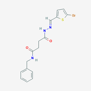 molecular formula C16H16BrN3O2S B323033 N-benzyl-4-{2-[(5-bromothien-2-yl)methylene]hydrazino}-4-oxobutanamide 