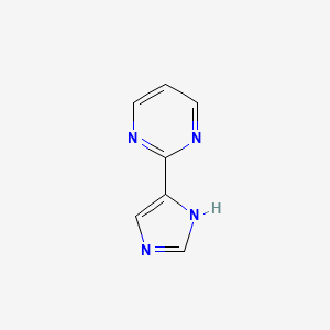 molecular formula C7H6N4 B3230335 2-(1H-Imidazol-5-yl)pyrimidine CAS No. 1300728-14-6