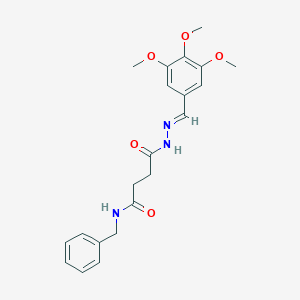 molecular formula C21H25N3O5 B323034 N-benzyl-4-oxo-4-[2-(3,4,5-trimethoxybenzylidene)hydrazino]butanamide 