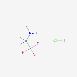 molecular formula C5H9ClF3N B3230356 1-(三氟甲基)环丙胺盐酸盐 CAS No. 1301714-23-7