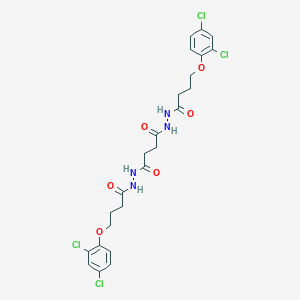 molecular formula C24H26Cl4N4O6 B323037 N'~1~,N'~4~-bis[4-(2,4-dichlorophenoxy)butanoyl]butanedihydrazide 