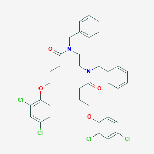 molecular formula C36H36Cl4N2O4 B323038 N-benzyl-N-(2-{benzyl[4-(2,4-dichlorophenoxy)butanoyl]amino}ethyl)-4-(2,4-dichlorophenoxy)butanamide 